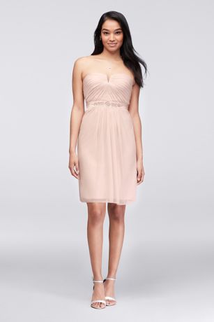 Short Blush Bridesmaid Dresses